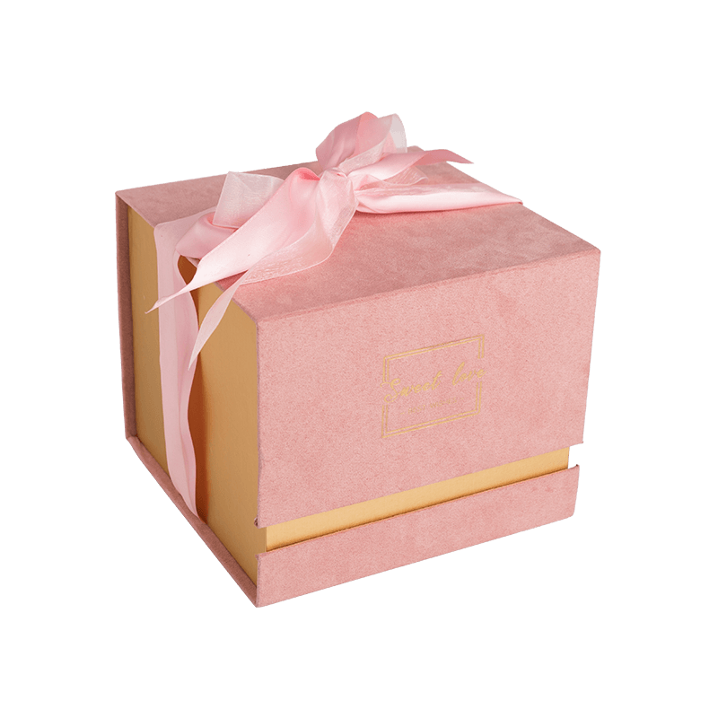 豪华定制磁吸蜡烛纸箱礼品盒带丝带